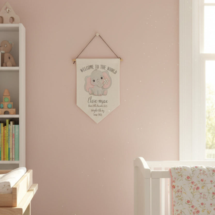New baby hanging pennant gift