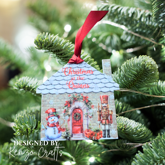 Personalised Christmas At The... Nutcracker Tree Decoration | House Name Bauble