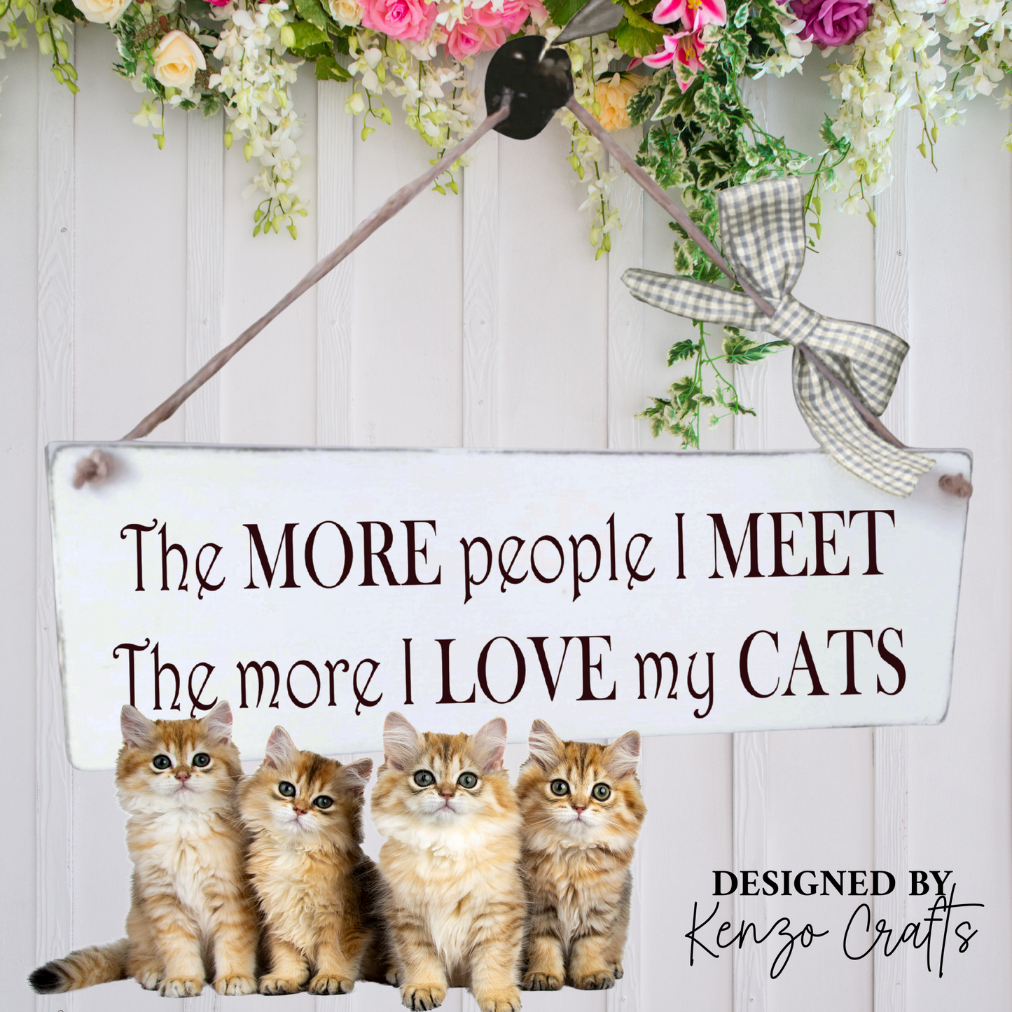 Funny Pet Wooden Wall Hanging Plaque