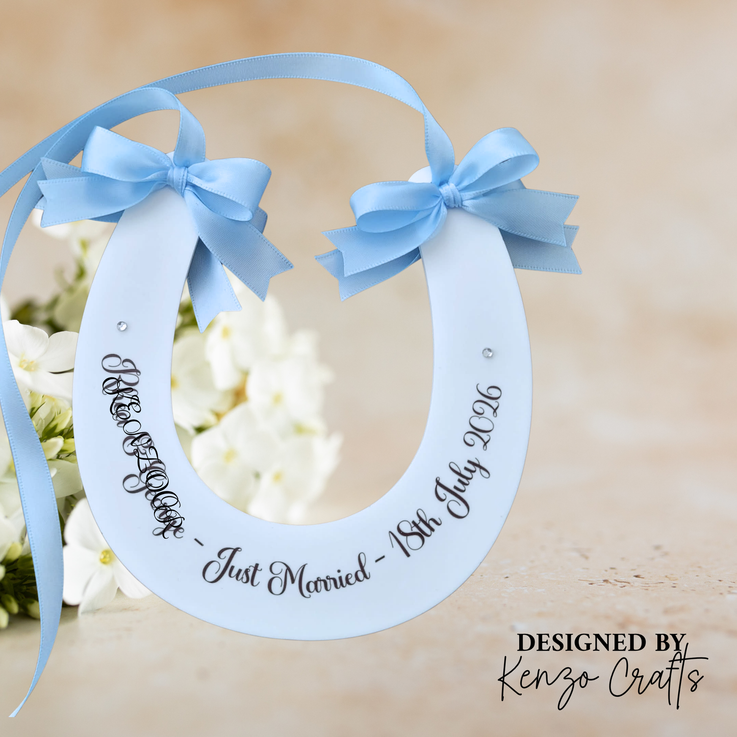 Personalised Wedding Horseshoe Keepsake | Lucky Bride & Groom Gift