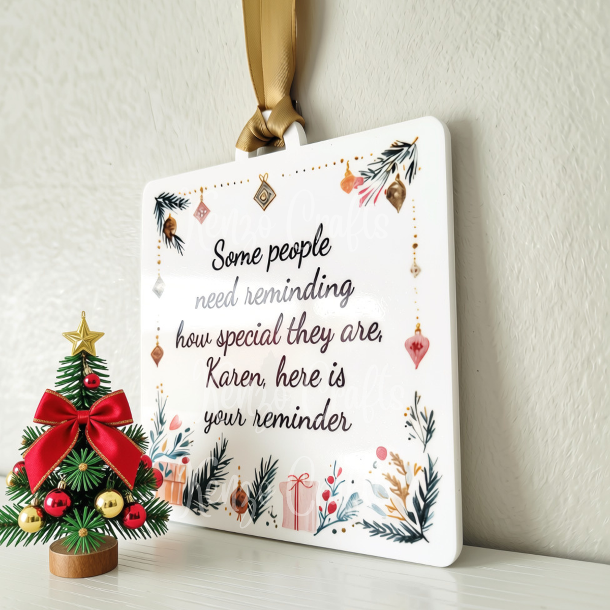How Special You Are Reminder Personalised Festive Ornament