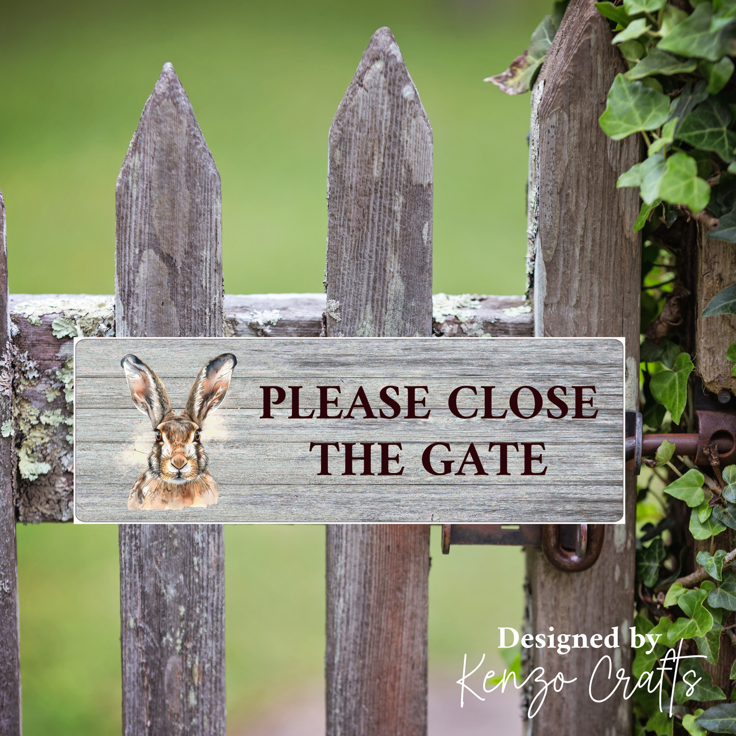 Custom Acrylic 'Please Close The Gate' Sign
