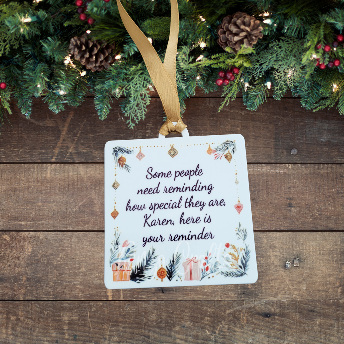 How Special You Are Reminder Personalised Festive Ornament