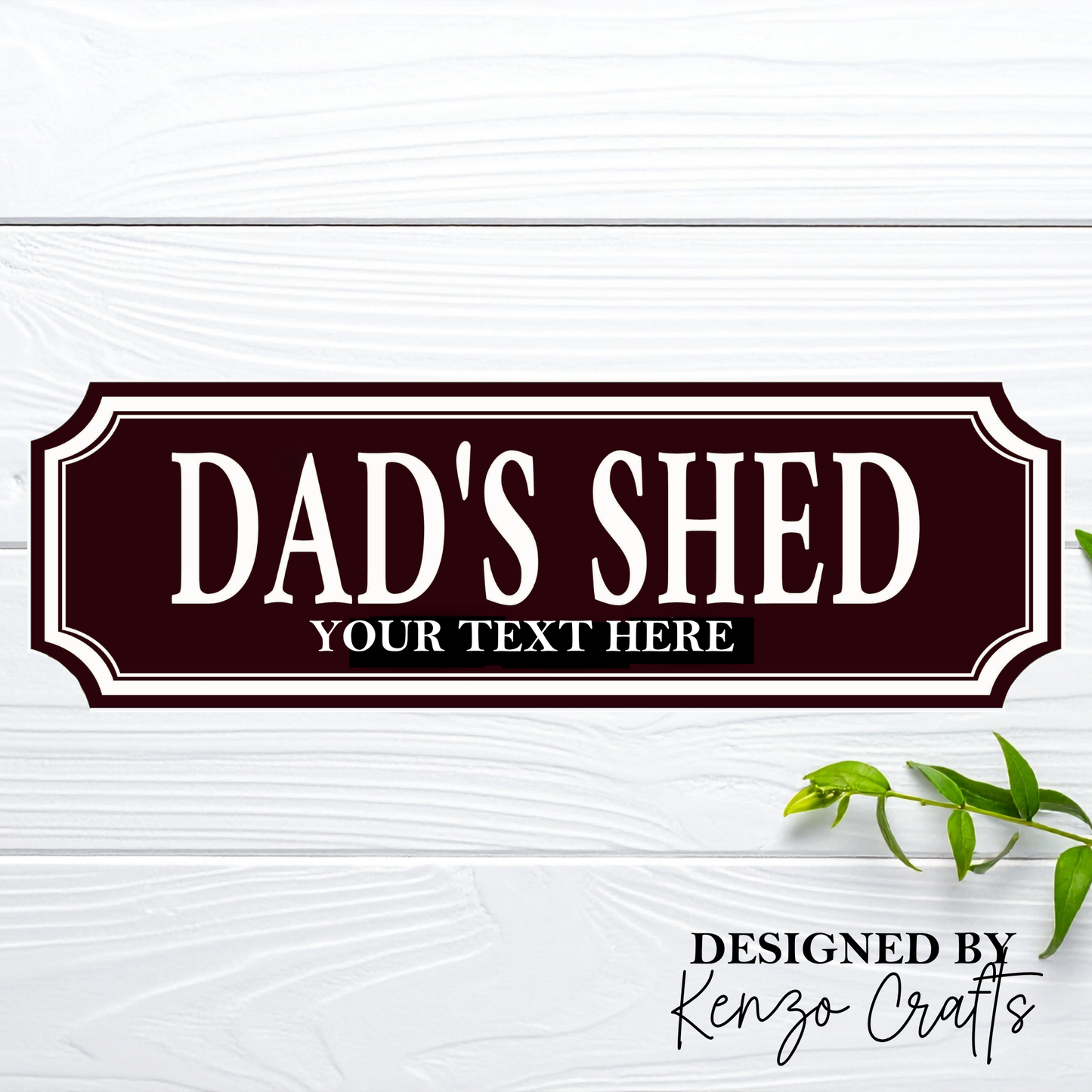 Large Personalised Black Acrylic Dad's Shed Sign
