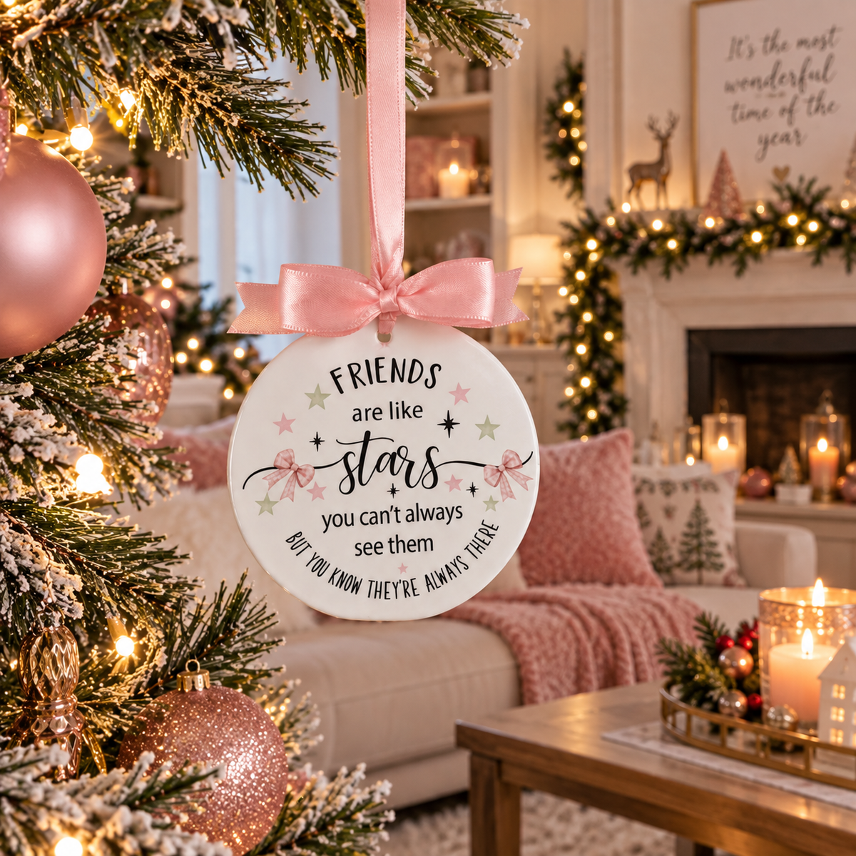 Friends Are Like Stars Personalised Christmas Tree Decoration