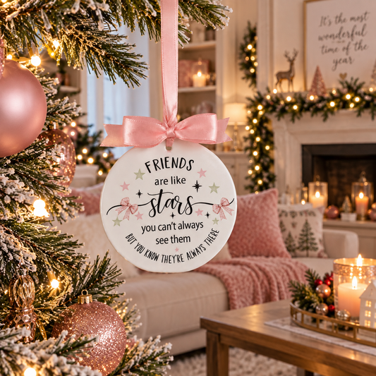 Friends Are Like Stars Personalised Christmas Tree Decoration