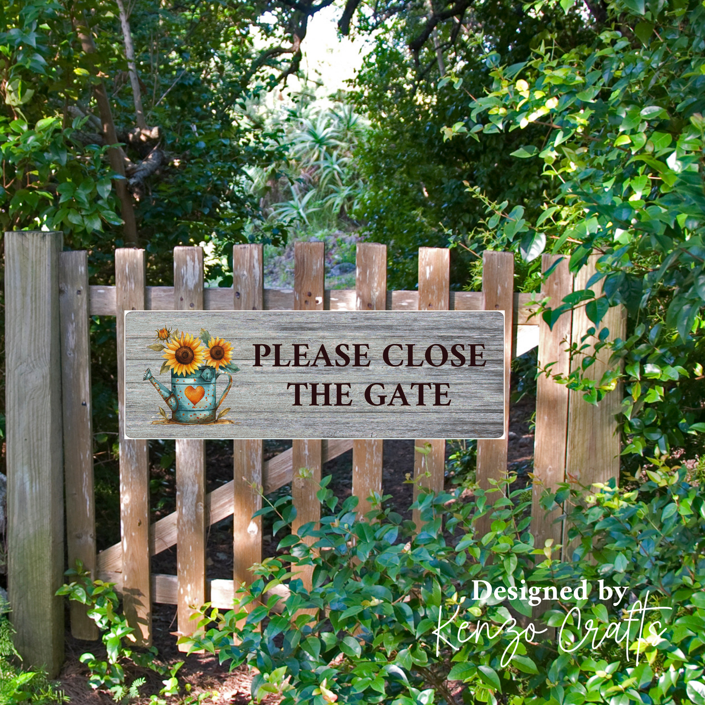 Custom Acrylic 'Please Close The Gate' Sign