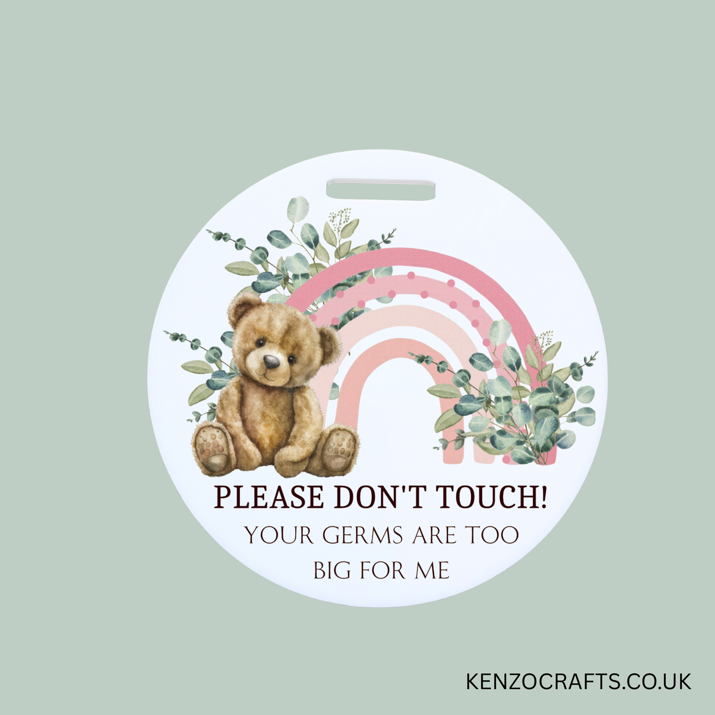 Baby Pram Disc | Please Don't Touch Sign – Newborn Pram Accessory
