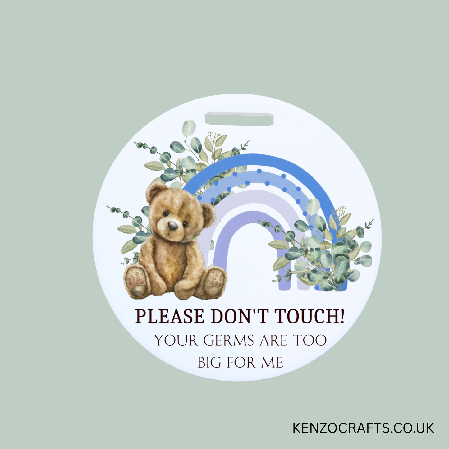 Baby Pram Disc | Please Don't Touch Sign – Newborn Pram Accessory