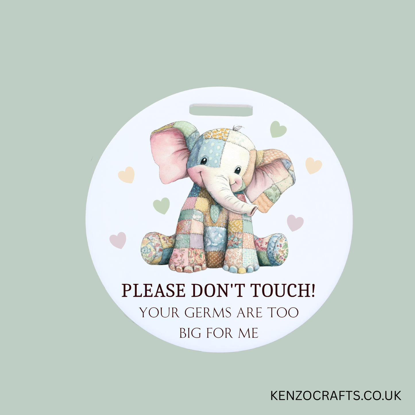 Baby Pram Disc | Please Don't Touch Sign – Newborn Pram Accessory