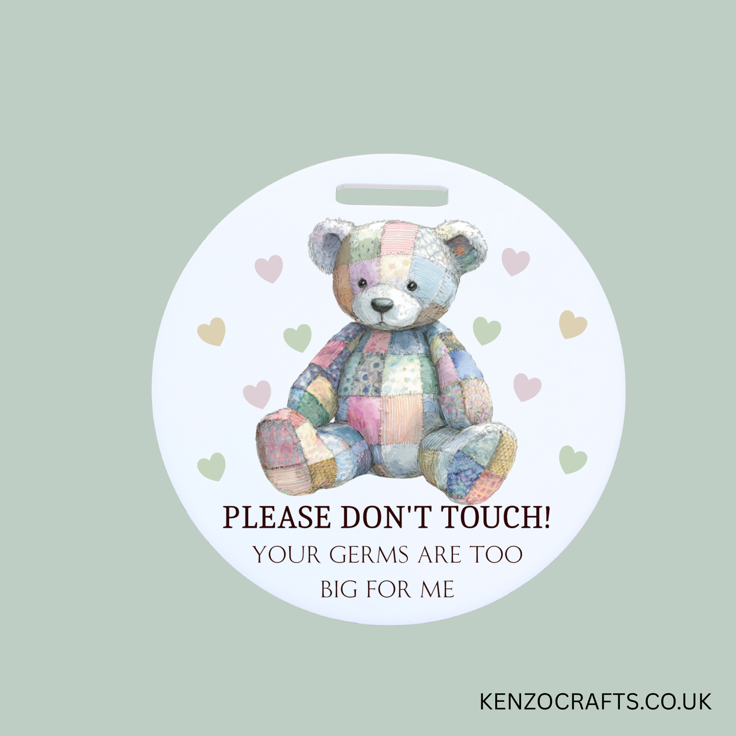 Baby Pram Disc | Please Don't Touch Sign – Newborn Pram Accessory
