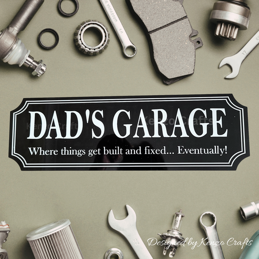 Large Personalised Black Acrylic Garage Shed Sign