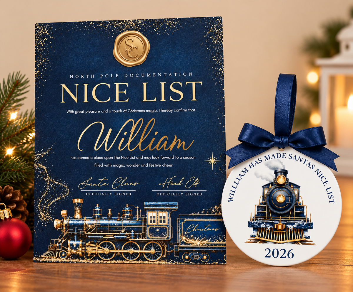 Personalised Christmas Nice List Certificate Bundle