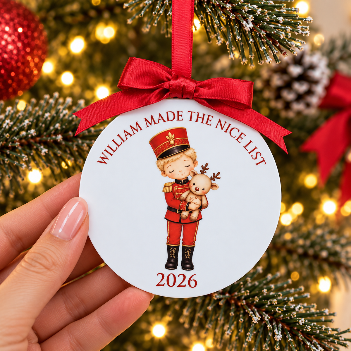 Personalised Nice List Certificate & Bauble | Christmas Tutu | Nutcracker Boy
