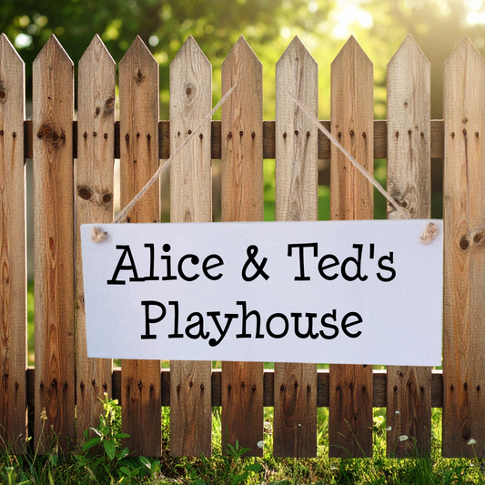 Personalised Children's Wooden Mud Kitchen Sign | Custom Playhouse & Den Plaque