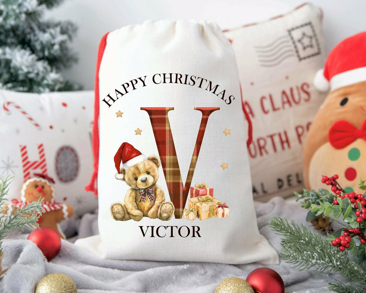 Personalised Christmas Santa Sack - Festive Toy Bag for Children