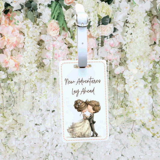 Personalised Honeymoon Luggage Tags | Custom Wedding Suitcase Tags