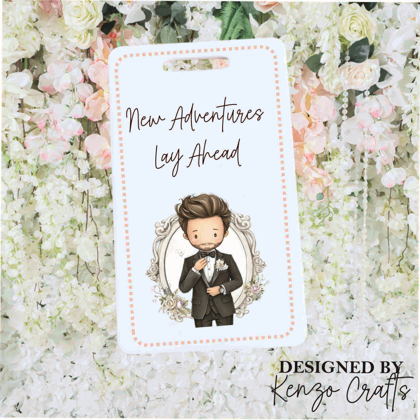 Personalised Honeymoon Luggage Tags | Custom Wedding Suitcase Tags