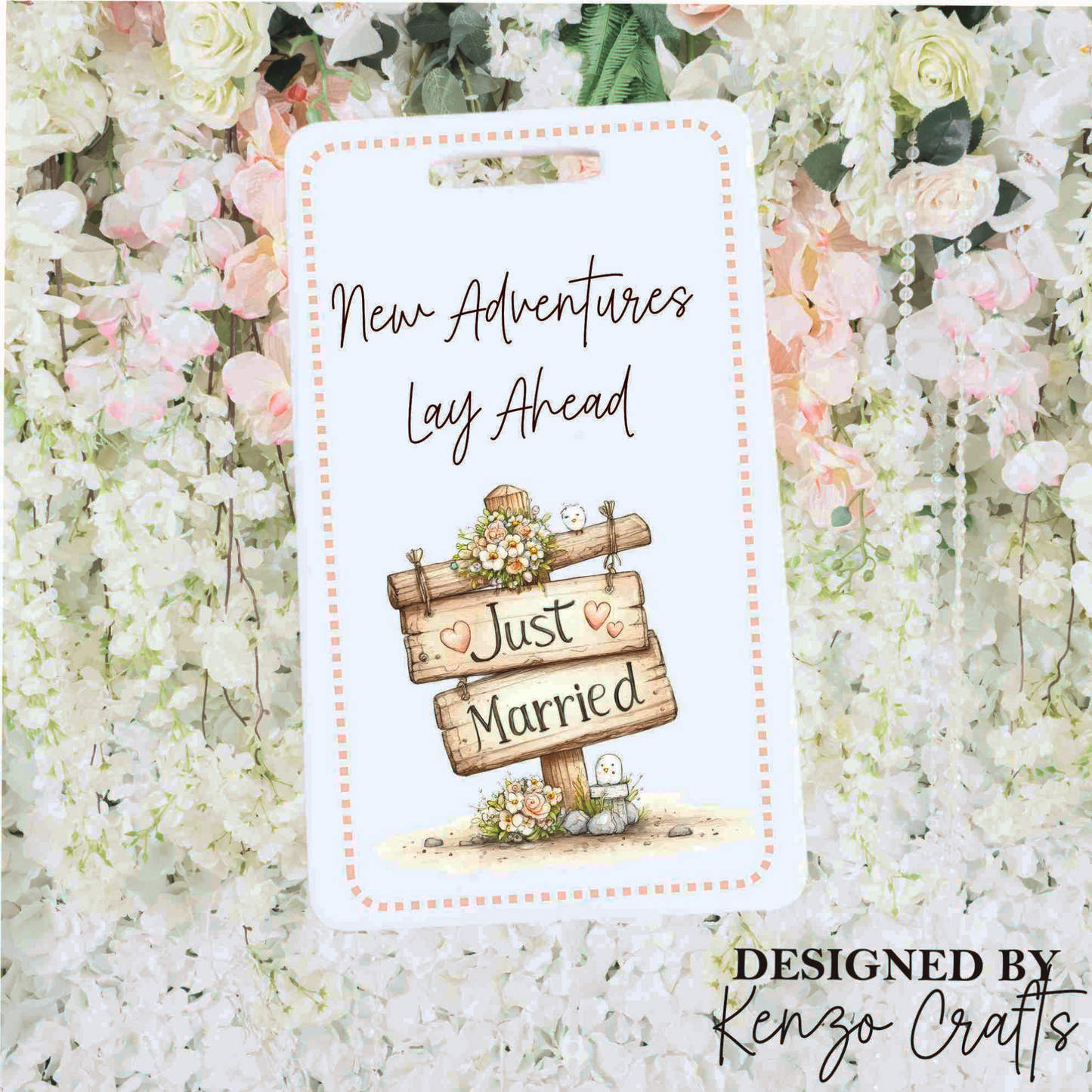 Personalised Honeymoon Luggage Tags | Custom Wedding Suitcase Tags
