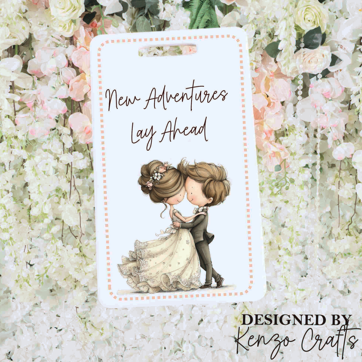 Personalised Honeymoon Luggage Tags | Custom Wedding Suitcase Tags