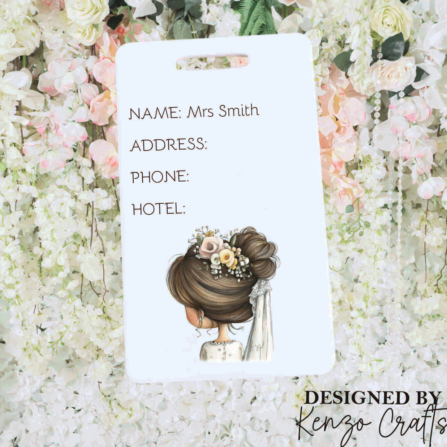 Personalised Honeymoon Luggage Tags | Custom Wedding Suitcase Tags