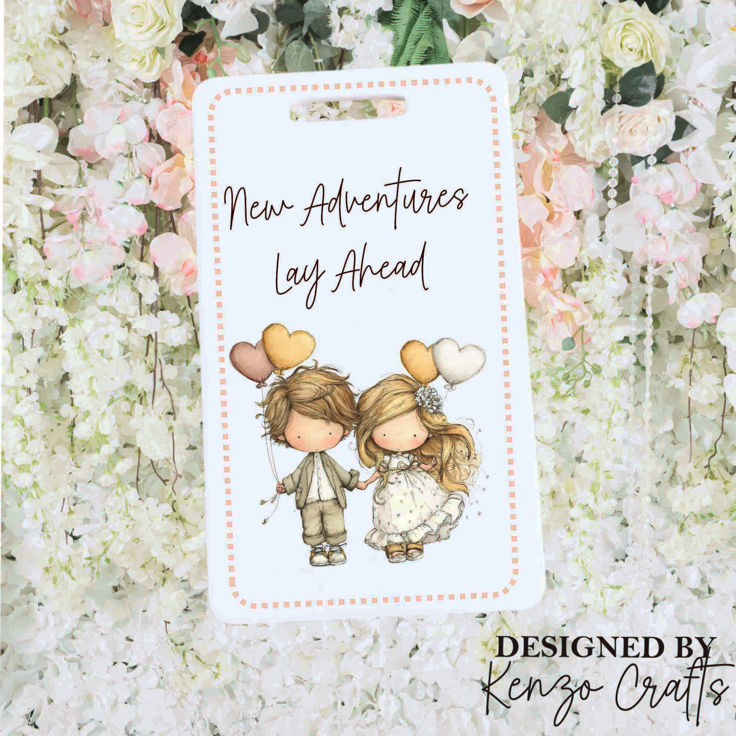 Personalised Honeymoon Luggage Tags | Custom Wedding Suitcase Tags