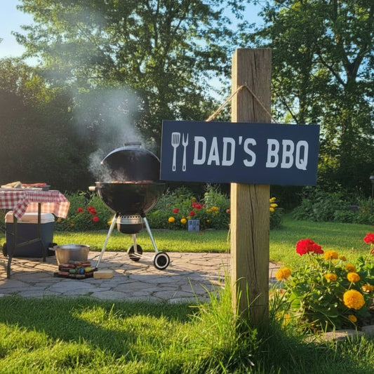 Personalised Garden BBQ Sign | Handmade Wooden Plaque