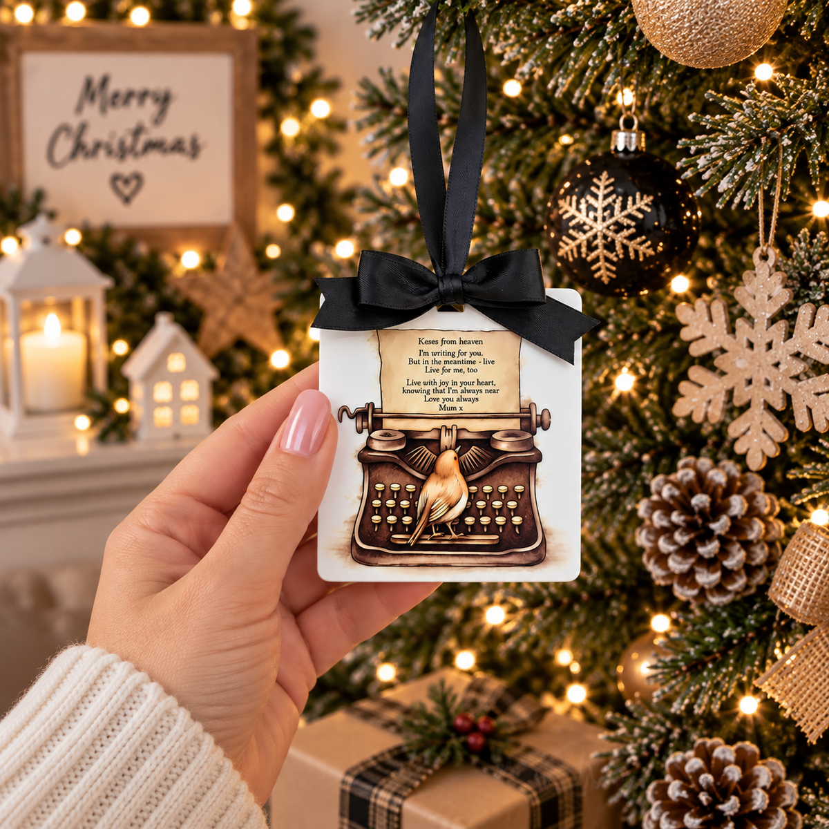 Kisses From Heaven Memorial Tree Ornament