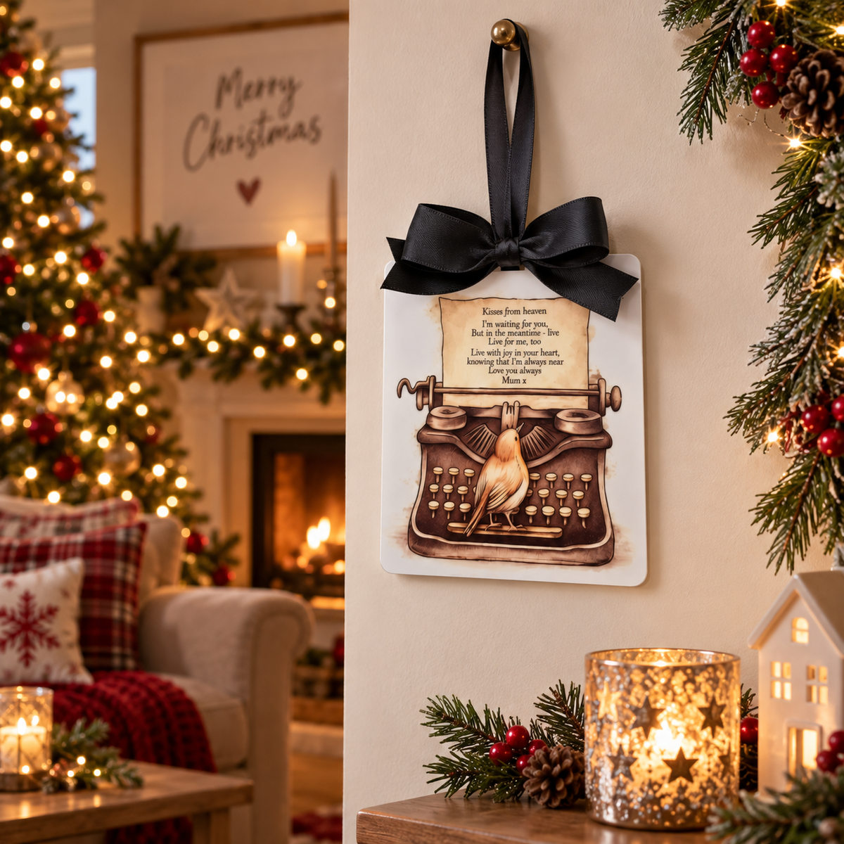Kisses From Heaven Memorial Tree Ornament
