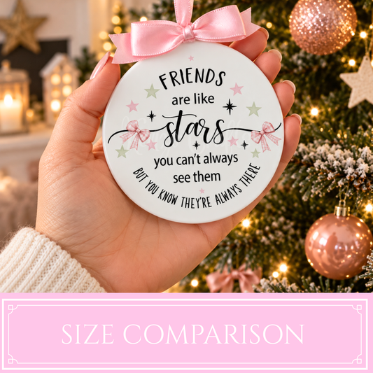 Friends Are Like Stars Personalised Christmas Tree Decoration