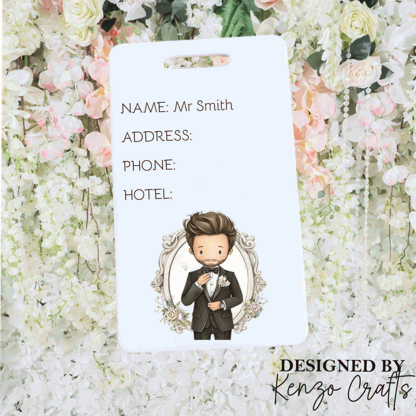 Personalised Honeymoon Luggage Tags | Custom Wedding Suitcase Tags