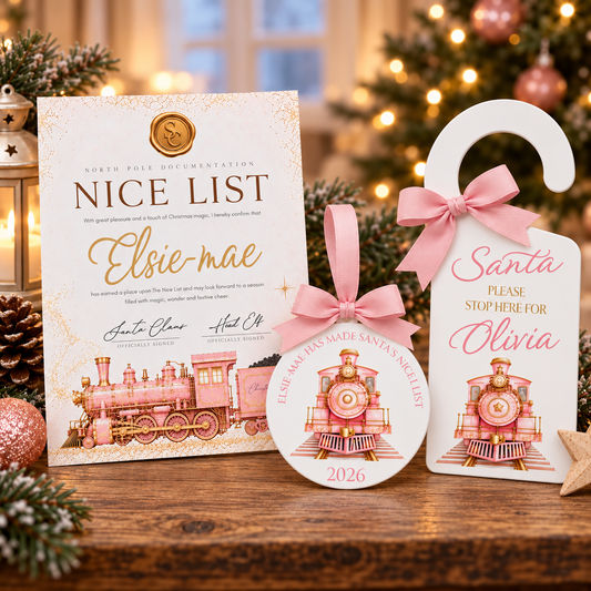 Personalised North Pole Express Train Christmas Eve Bundle