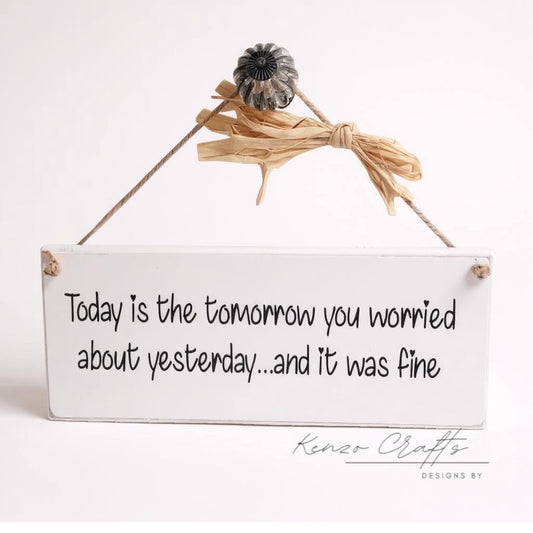 Wooden Positivity Plaque – Handcrafted Chalk Paint Wall Sign